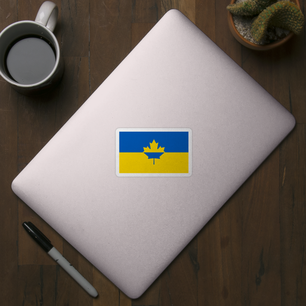 Ukraine / Canada Flag Mashup by phneep